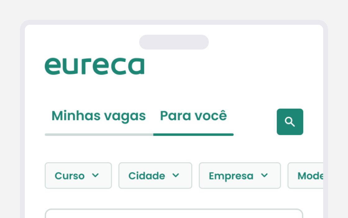 Demonstração de telas da nova plataforma da Eureca